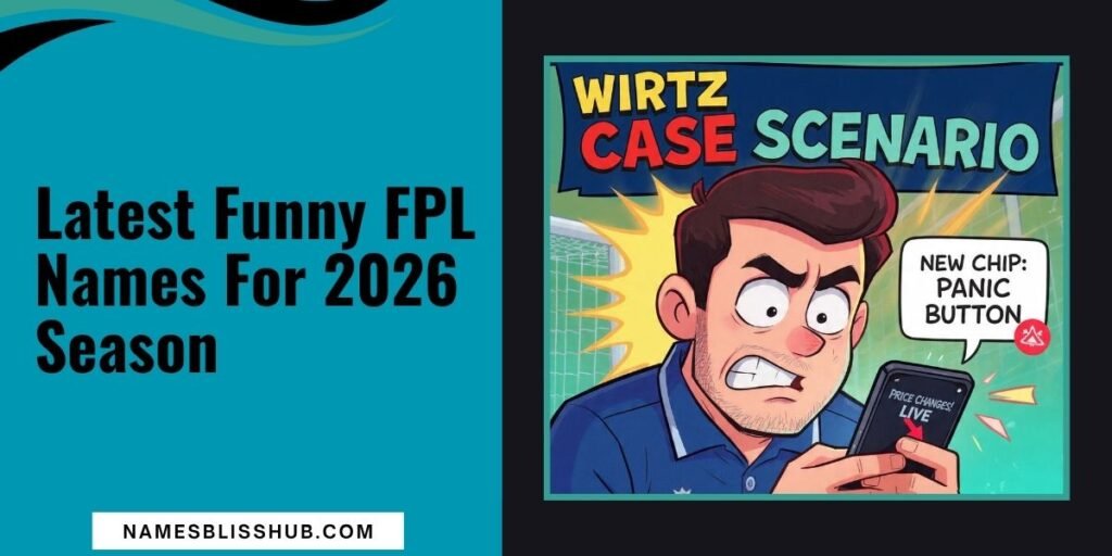 Latest Funny FPL Names For 2026 Season