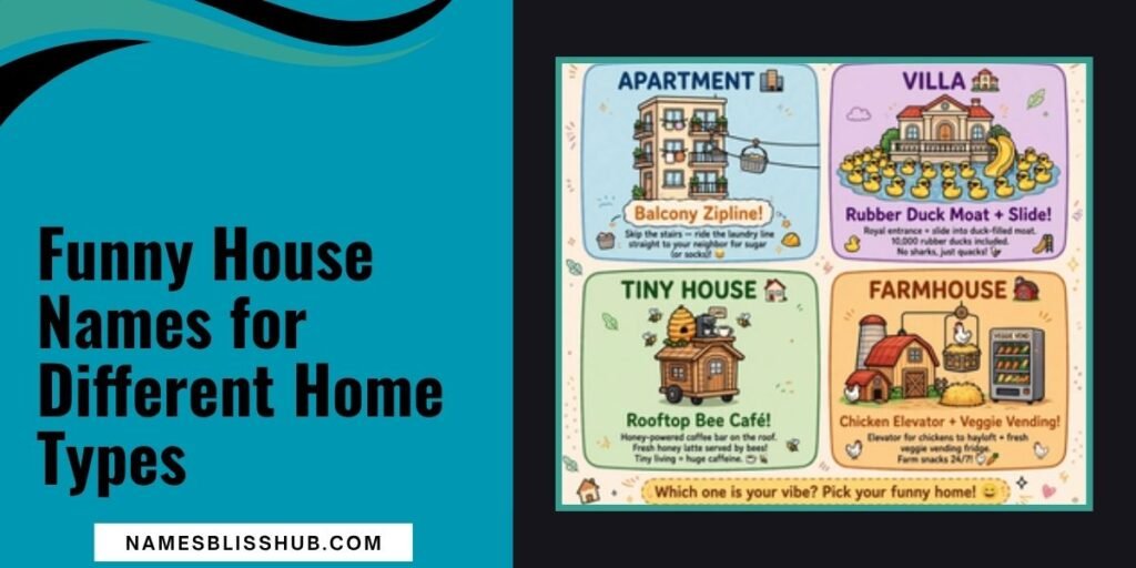 Funny House Names for Different Home Types