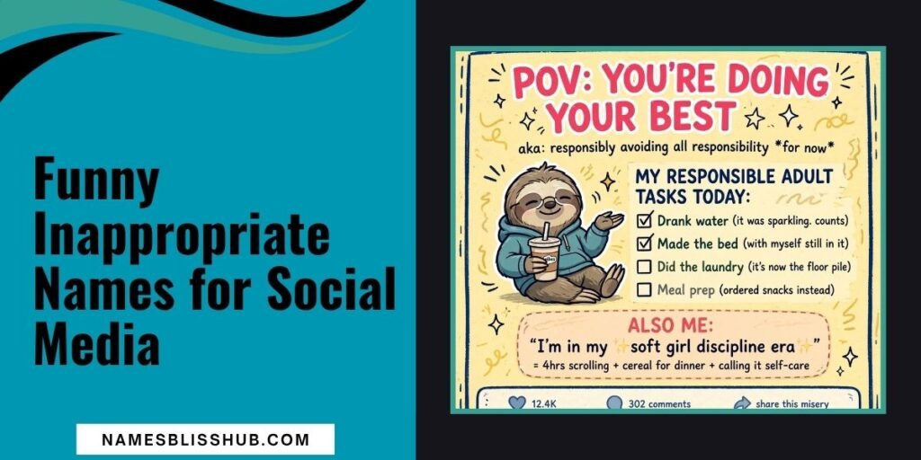 Funny Inappropriate Names for Social Media