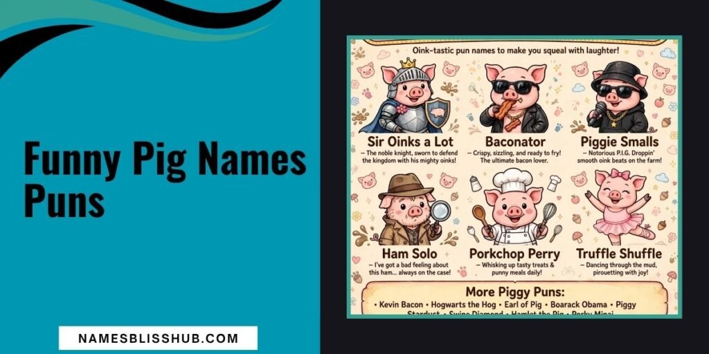 Funny Pig Names Puns