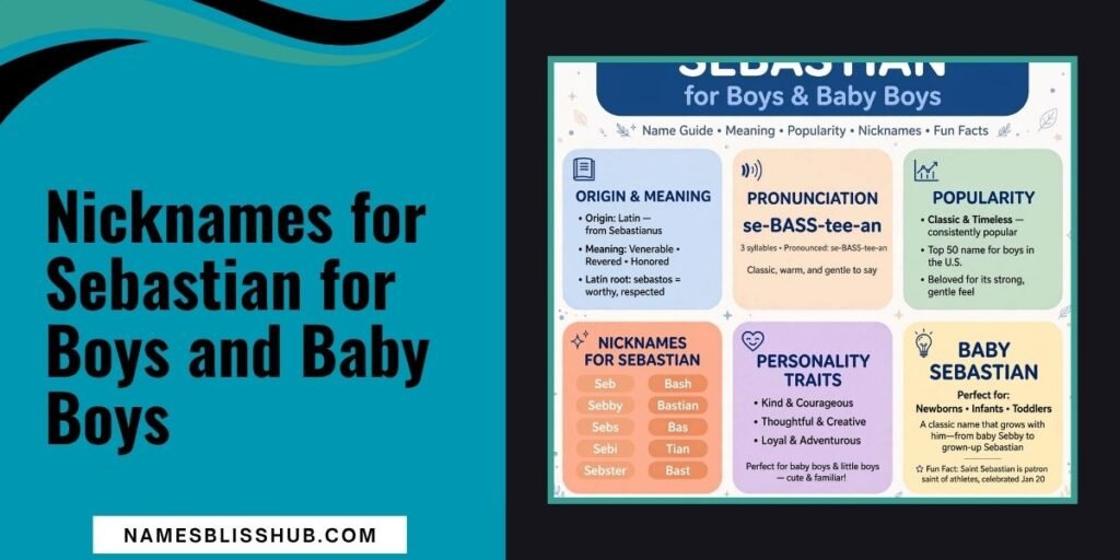 Nicknames for Sebastian for Boys and Baby Boys